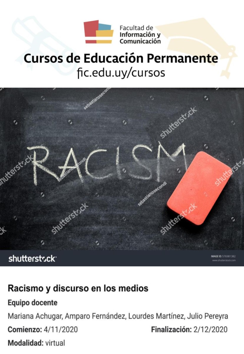 Curso EP 2020: Racismo y discurso en los medios